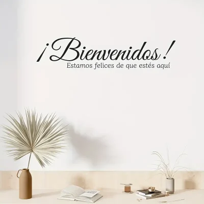 Sticker vinil "Bienvenido" para pared