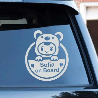 Sticker vinil "Bebé a bordo" para auto